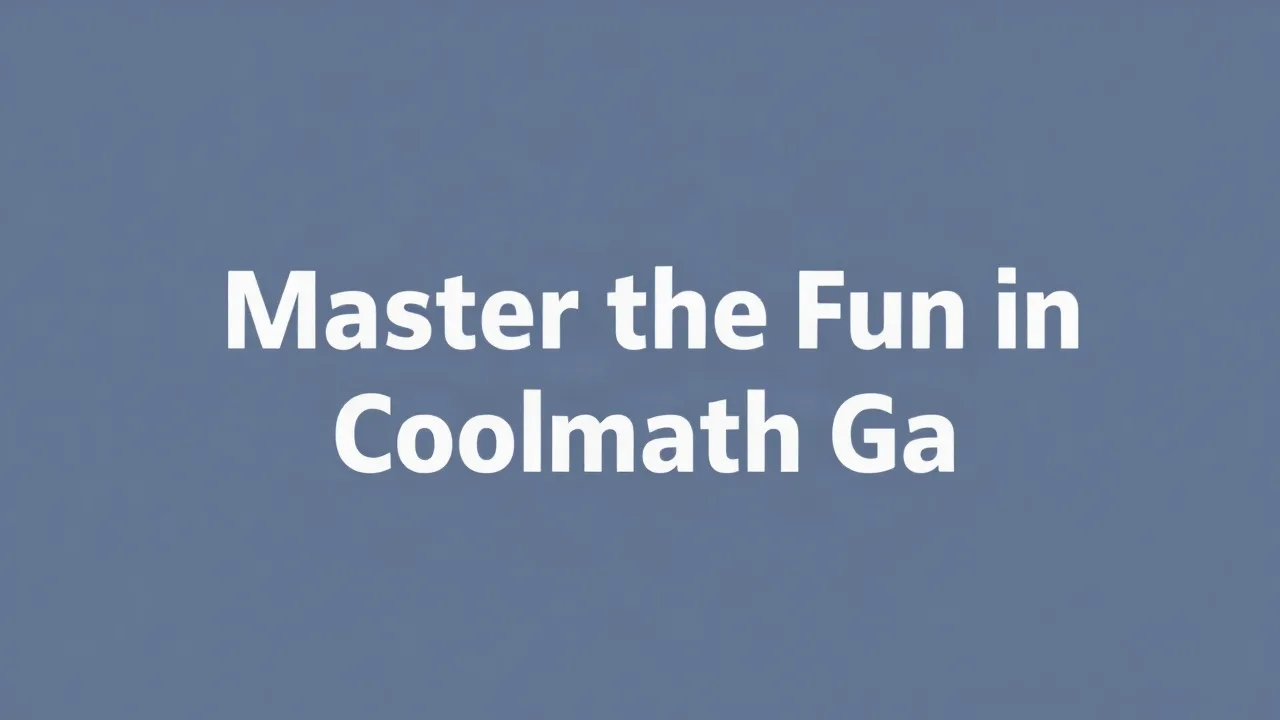 Master the Fun in Coolmath Ga image