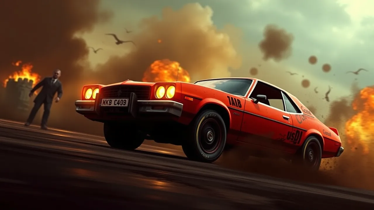 Surviving car vs zombie game Chaos image