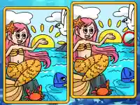 Mermaids: Spot The Differences background