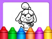 Animal Crossing Coloring Pages background