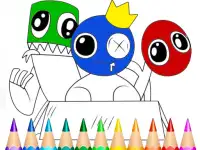 Rainbow Friends Coloring Book Game background